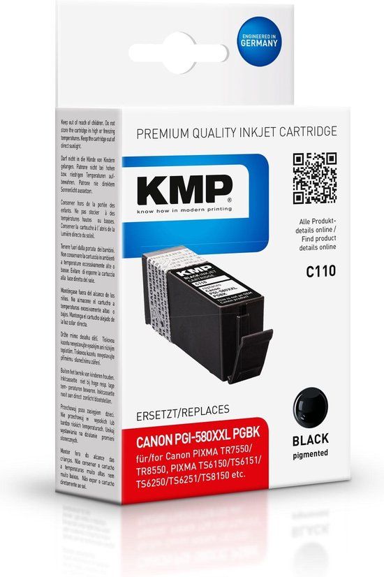 KMP 1576,0201 Zwart Inktcartridge