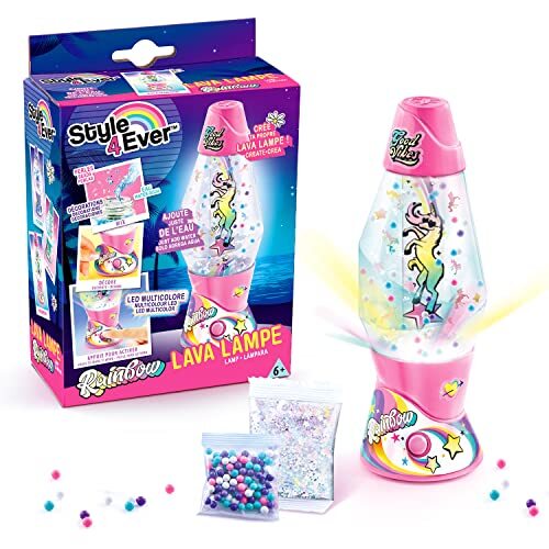 canal toys Style 4 Ever - Mini lava lamp om te versieren - knutselset voor kinderen OFG 234 groen/blauw/paars