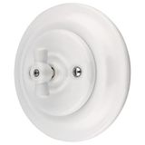 Inbouw Porselein Retro Inbouw Roterende Schakelaar, Wisselschakelaar, All-in-One, Serie PR1 Wit