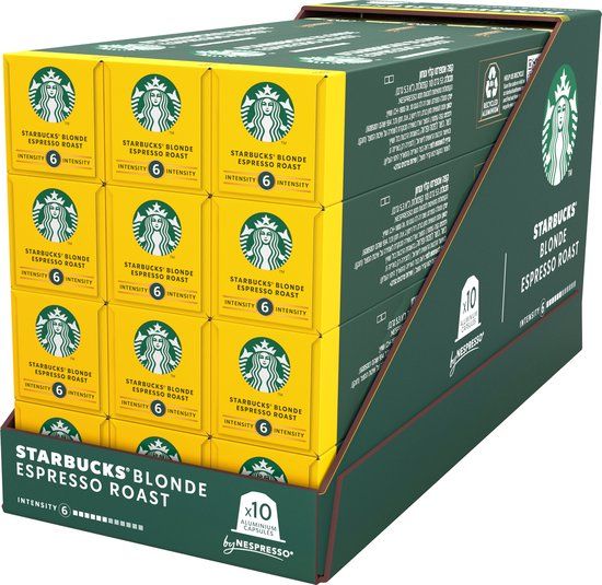 Starbucks by Nespresso Blonde Espresso Roast - 120 Coffee Capsules