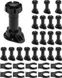 QWORK 20 stuks meubelpoten, keukenmeubels, met 10 houders, uitgebreid bereik: 100 - 120 mm