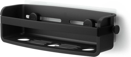 Umbra Flex douchemand - Zwart - 33x12x9cm - Zelfklevend