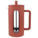 Café Olé Ciao 8 kopjes cafetière, roestvrijstalen gaas, Franse pers, rood