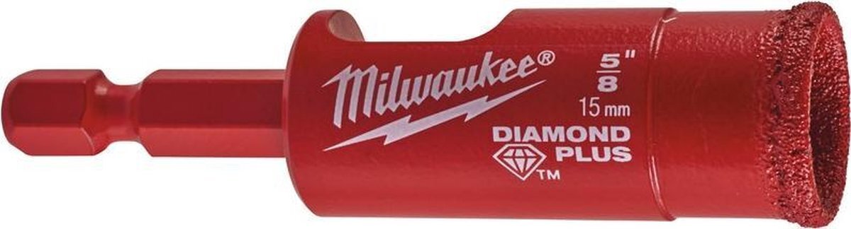 Milwaukee diamantboor tbv tegels met bit aansluting 15mm