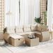 Maison Exclusive - Ensemble de meubles de jardin 7 pièces avec canapé et coussins, beige, en polyrotin