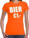 Bellatio Decorations Shoppartners Bv Koningsdag t-shirt bier 1 euro oranje - dames - Kingsday outfit / kleding / shirt XXL