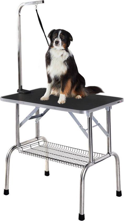 MaxxPet Trimtafel voor honden - Trimtafel Met Aanlijnoptie - Inklapbaar - 120x60x160cm - Wit