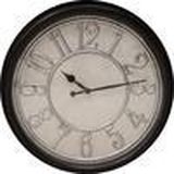 B&C Black Watch BIG ROUND Wandklok Rond Zwart RVS 60 cm