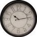 B&C Black Watch BIG ROUND Wandklok Rond Zwart RVS 60 cm