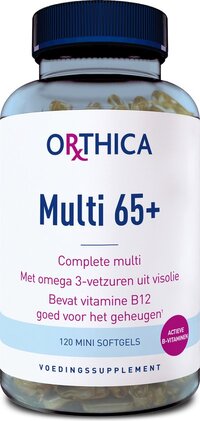 Orthica Multi 65+ - Multivitaminen voor 65 plussers - 120 mini softgels