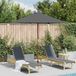 Maison Exclusive Parasol à mât en bois, 150x200 cm, anthracite