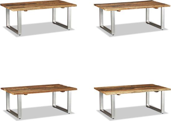 vidaXL Salontafel 100x60x38 cm massief gerecycled hout