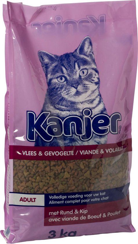 Kanjer Kattenbrok Kattenvoer - 3 kg - Adult Kat (3-8 jaar) - Gevogelte & Vlees