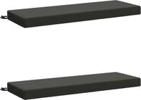 vidaXL - Coussin de banc - SOEST - 2 pièces - 100% Polyester - Anthracite - 100 x 40 x 8 cm