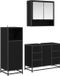 vidaXL Meuble de salle de bain 3 pièces Chêne noir 80 x 33 x 60 cm