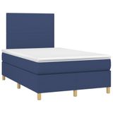 Maison Exclusive - Sommier À Lattes De Lit Avec Matelas Bleu 120x190 Cm Tissu