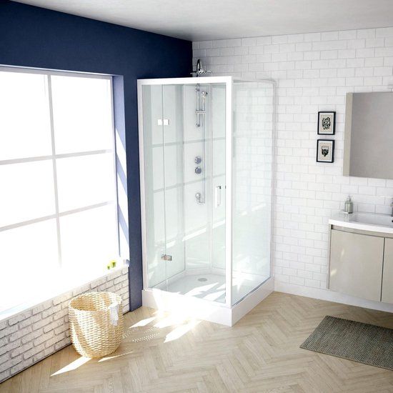 Van Marcke Khone V Douchecabine - 90x90cm - Mat Wit - Draaideur