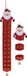 Home Styling Kollektion Calendrier de l'Avent en feutre Rouge – Motif Père Noël pour enfants & décoration de Noël