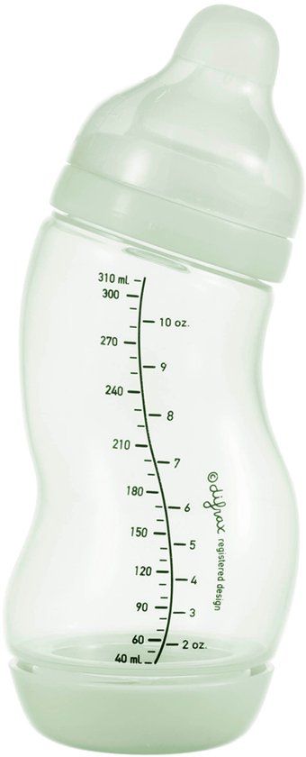 Difrax Babyfles Breed - 310 ml - Pistache - 1 Stuk - S-fles - Anti Koliek