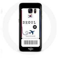 Maniacase Etui voor Samsung Galaxy S6 edge Air ticket Seoul Zuid-Korea