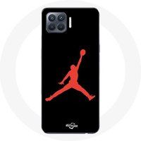 Maniacase Hoesje Oppo A93 5G Michael Jordan Logo Rood