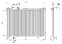 VALEO 701302 Radiateur moteur Aluminium, sans régulateur de liquide de refroidissement