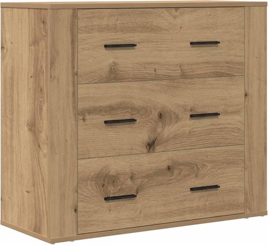 vidaXL Dressoir 80x33x70 cm bewerkt hout artisanaal eikenkleurig