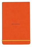 RHODIA 194368C Webnotepad Tangerine - A6 - gelinieerd - 192 pagina's afneembaar - helder ivoorkleurig papier 90 g/m? - bladwijzer, elastische sluiting - envelop van kunstleer - Rhodiarama