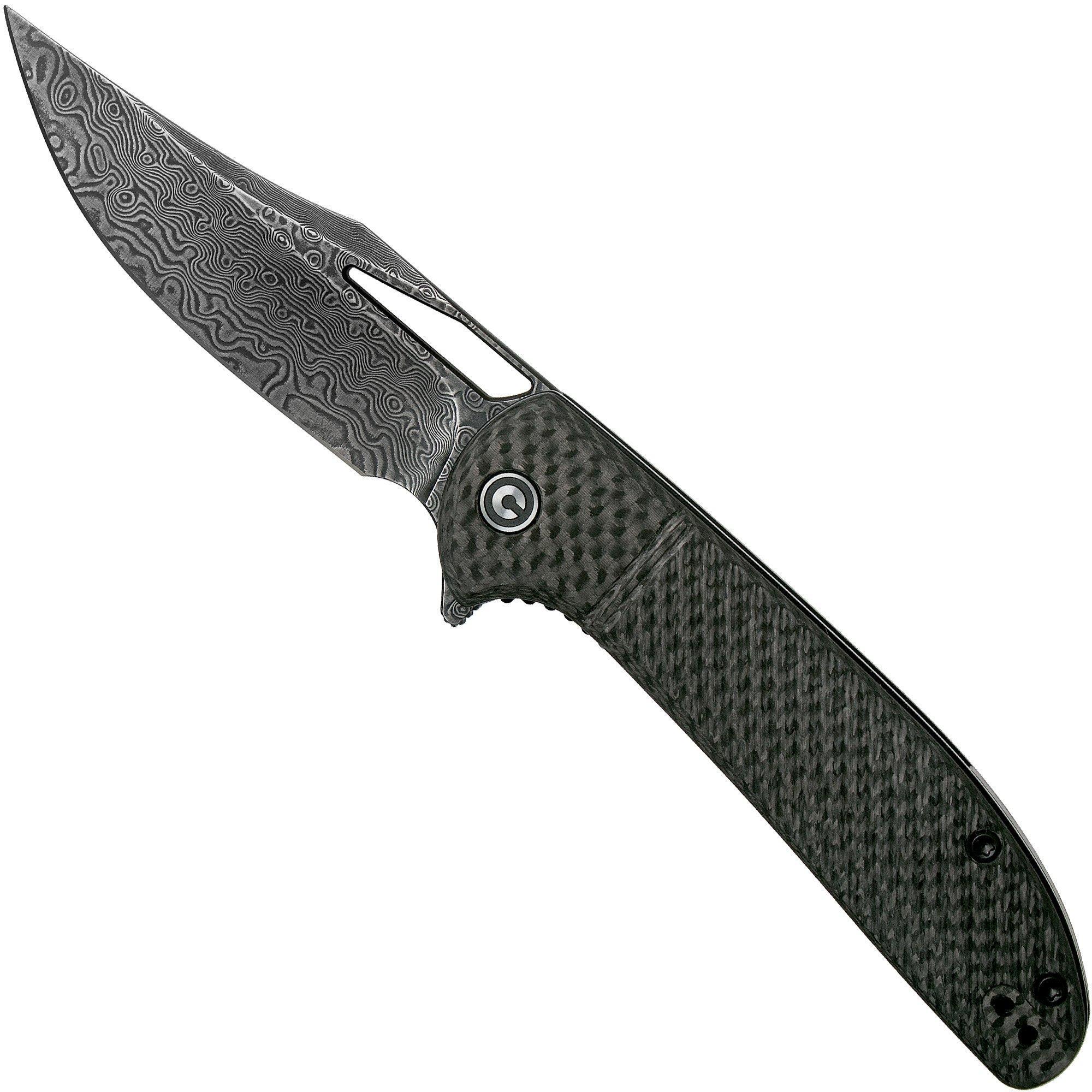 Civivi Ortis C2013DS-1 Damascus, Carbonfiber zakmes