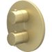 IVY Bond Pièce de finition Thermostat encastrable avec inverseur 3 voies avec rosace ronde - Or mat brossé PVD