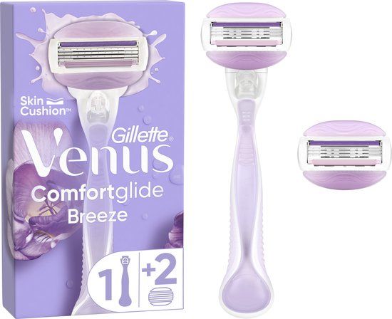 Gillette Venus ComfortGlide Breeze Scheersysteem - Paars - 1 Scheersysteem + 2 Mesjes