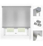 Blindecor Ara Premium Rolgordijn glad lichtdoorlatend zilvergrijs 120 x 190 cm (breedte per hoogte) stofmaat 117 x 185 cm