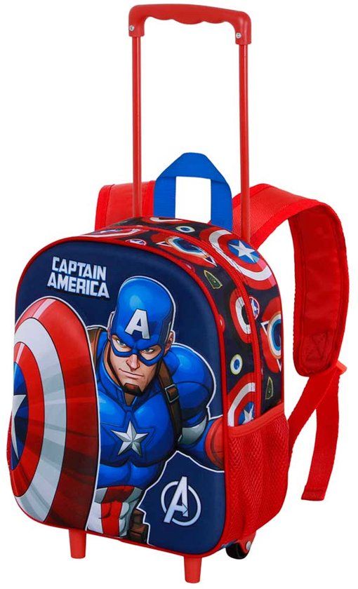Karactermania Marvel Avengers Captain America Patriot Kleine 3D Rugzak met Wielen