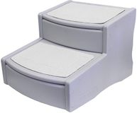 Pet Gear Easy Step II Extra brede huisdiertrap, 2 treden/voor katten en honden tot 100 kg, essentieel grijs