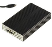 KALEA-INFORMATIQUE Thunderbolt USB4 40G naar 2 SFP28 25G poorten | USB 4 of Thunderbolt 3/4/5 naar 25G SFP28 fiber converter met Mellanox ConnectX-4Lx chipset, Daisy Chain
