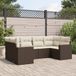 Maison Exclusive - Ensemble de jardin pour extérieur, composé de 6 pièces avec coussins, marron, en polyrotin