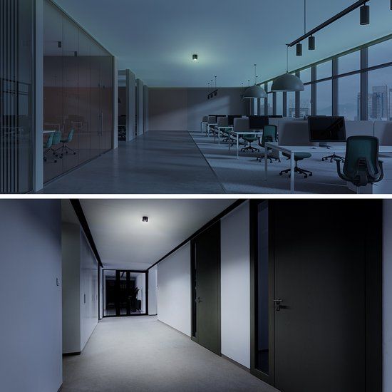 HOFTRONIC Noodverlichting opbouwspot Zwart