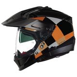 Nolan N70-2 X 06 Ruvido 343 Zwart Grijs Oker Glossy Multi Helm - Maat L