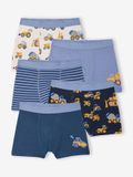 Vertbaudet Set boxershorts voor jongens met graafmachine