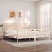 Maison Exclusive - Cadre de lit avec tête de lit Super King Size, en bois massif