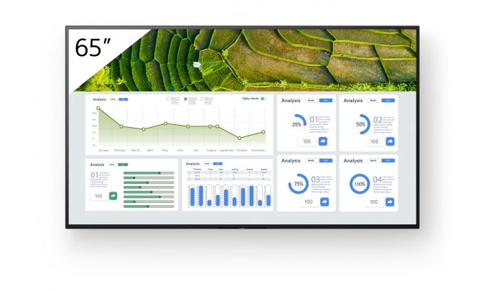 Sony FW-65BZ30L 65" 4K Ultra HD Digital Signage Display