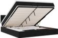 vidaXL Lit plateforme avec matelas et LED 200x200cm Velours Noir