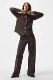 Pieces Jeans Pcsilke Mw Wide Colored Jeans Noos 17162261 Hot Fudge Dames Maat - W32 X L30
