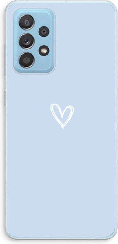Case Company® - Samsung Galaxy A73 Case - Small Heart Blue - Soft Cover
