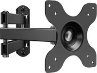 WALI Full Motion TV-muurbeugel, draaibaar, kantelbaar en roteerbaar, voor 13-32 inch LED/LCD/OLED-tv's en monitoren, tot 15 kg, VESA 75x75-100x100 mm (1330 lm), zwart