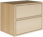 Selsey Framme – Hangend nachtkastje met 2 lades, eikenhout look, 50 cm