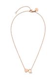 PURELEI Ketting Letter Heart Q Roségoud Roestvrij staal 55 cm