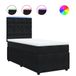 vidaXL Boxspringbed met matras, fluweel, zwart, 200x200 cm