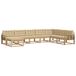 vidaXL Ensemble de canapé d'extérieur 8 pièces Blanc et Beige