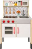Woomax Cuisine de jeu avec lumière et son, avec vitrocéramique et hotte aspirante, 94,5 x 59,5 x 30 cm, pour garçons et filles (49549)